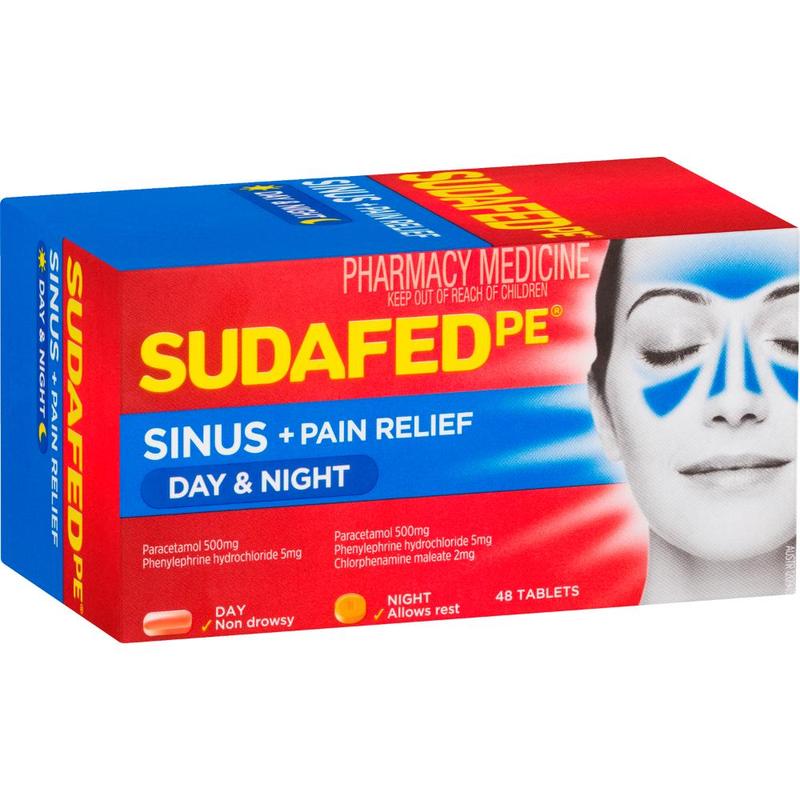 Sudafed PE Day & Night Relief Tabs 48s